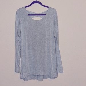 Gaiam Long Sleeve Yoga Top - Gray XXL